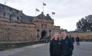 Emily and Omri at Edinburgh Castle.