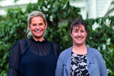 Photo of our Development Team. From left to right, Alumni Co-ordinator, Lisa Clark, and Development Co-ordinator, Mel Rissman