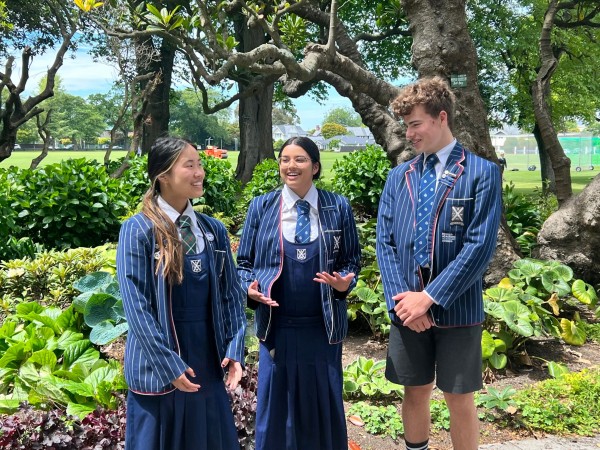 StAC well-being leaders Lachlan Odlin, Selena Gan and Radha Vallabh